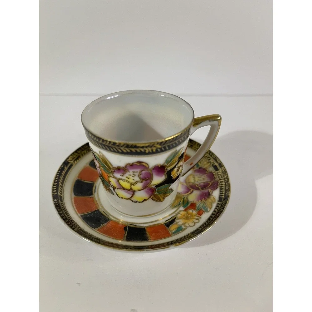 cup and saucer set hand painted‎ japan